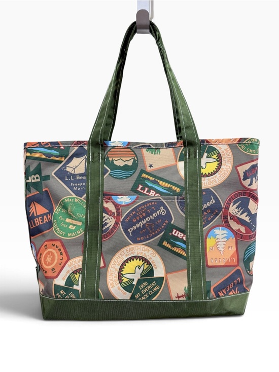 L.L. Bean Handbags - L.L. Bean Everyday Lightweight MediumTote Nylon Heritage Archival Patch Print